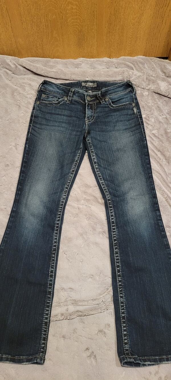 Silver Jeans Suki Surplus Bootcut Jeans Womens 29x32 (29x30.5) Dark Wash Western